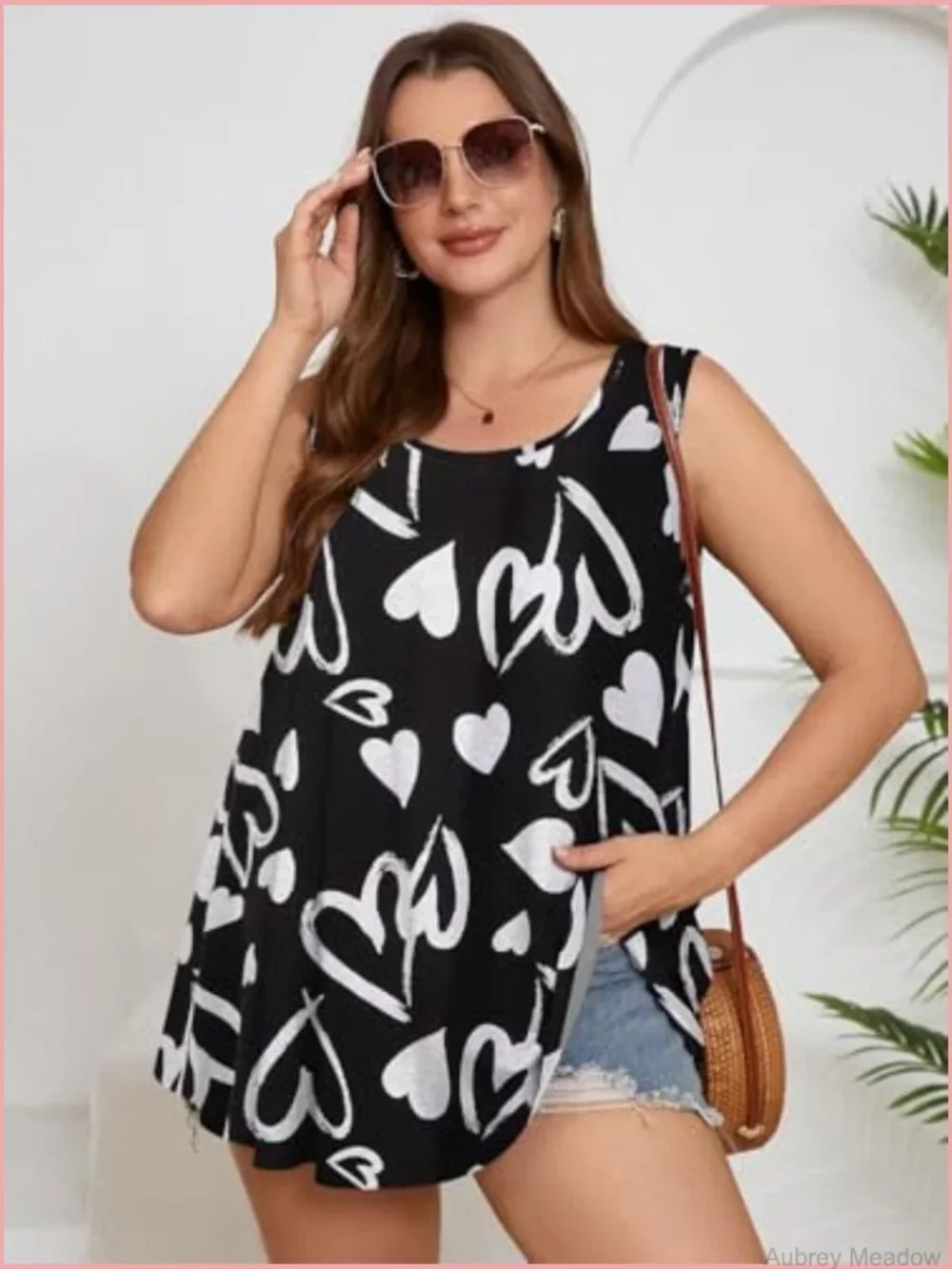 Plus Size Sleeveless Tunic Tank Top Flowy Loose Fit